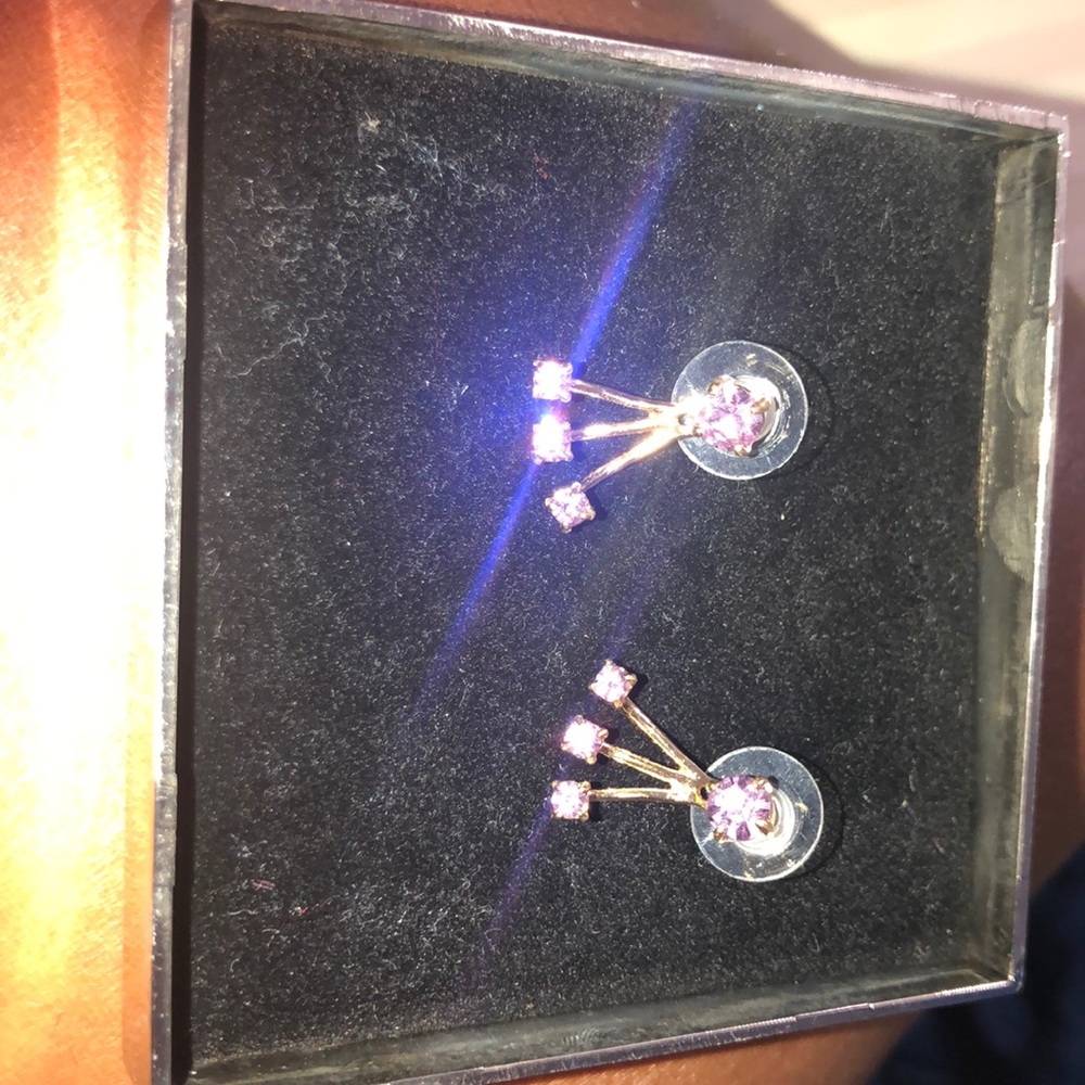 Purple earrings